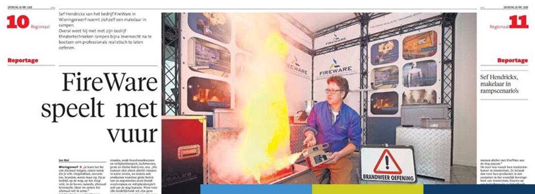 FireWare speelt met vuur in de krant NHD